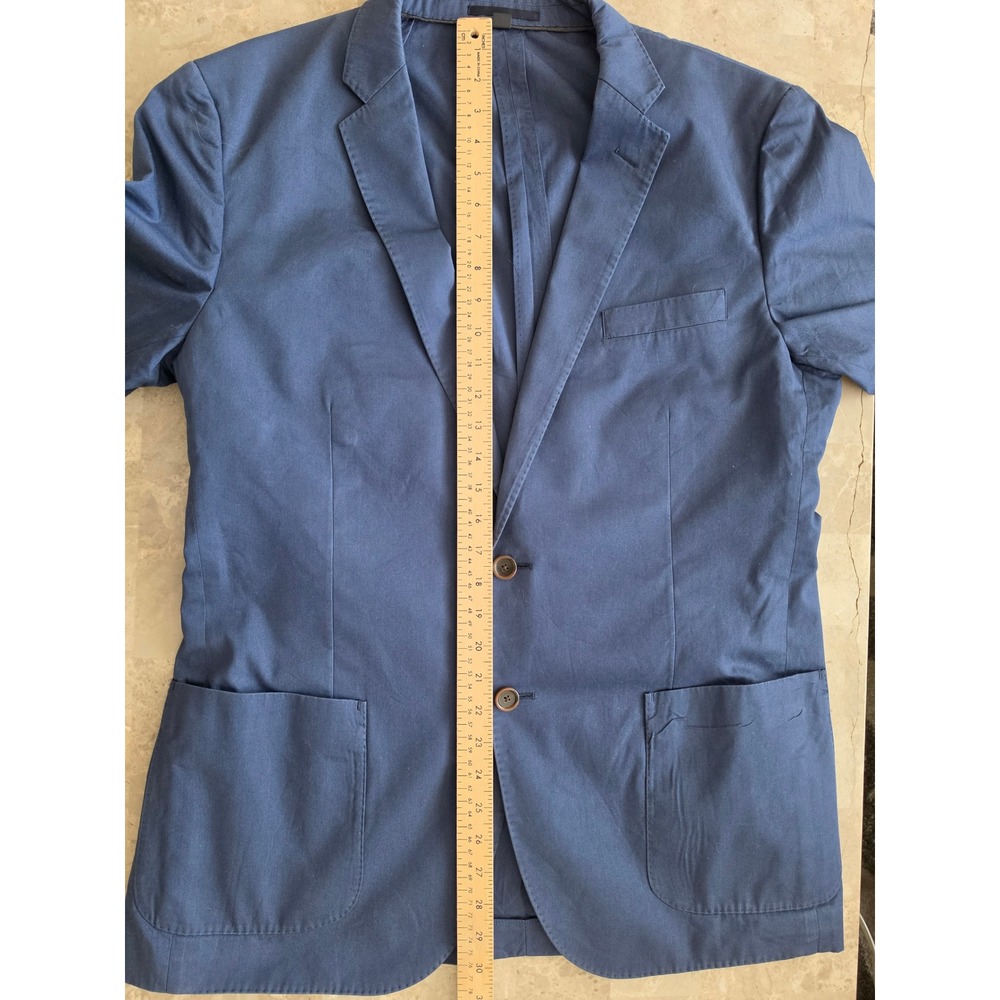J.Crew Ludlow Blazer 44R Larusmiani Italian Cotton Blue Sport Coat Unstructured - Picture 9 of 13
